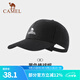 駱駝（CAMEL）棒球帽女深頂大頭圍鴨舌帽子夏季防曬帽顯臉小加大寬帽檐男 173DP14016B，黑色