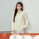 纖莉秀【學(xué)院風(fēng)減齡織帶領(lǐng)口顯瘦針織衫】大碼女裝胖mm2025秋新款0622 淺黃色 2XL