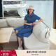 TOMMY HILFIGER【絞花系帶】夏季女裝純棉A字顯瘦牛仔襯衫連衣裙 牛仔藍(lán)6VZ M