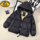 G.duck小黃鴨兒童羽絨服男童女童2025冬裝新款童裝中大童韓版加厚白鴨絨 【黑金】黑色 130 cm【合適身高115-125cm】
