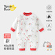 翹腳鴨（Tiptoe Duck）嬰兒衣服40g新生兒連體衣加厚夾棉服保暖秋冬季滿(mǎn)月寶寶純棉睡衣