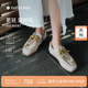 natursun奚夢(mèng)瑤同款袋鼠鞋女2025春季新款牛津鞋休閑老錢(qián)風(fēng)樂(lè )福鞋單鞋 灰色 37