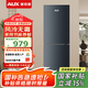 奧克斯（AUX）冰箱雙開(kāi)門(mén)小戶(hù)型家用二門(mén)冷凍冷藏保鮮柜 宿舍出租房辦公室節能省電 低音飲料柜小型電冰箱加厚 一級能效 風(fēng)冷無(wú)霜 188升 星河灰