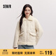 森馬（Semir）棉服女拼接毛絨翻領(lǐng)溫柔百搭2024冬季寬松棉衣復古風(fēng)109724112003