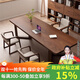 鐵皇帝南美胡桃木高檔實(shí)木客廳大長(cháng)書(shū)桌家用工作臺書(shū)房原木辦公學(xué)習桌 胡桃木桌160*70*75*4.5cm