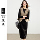 韓都衣舍【都市慵懶風(fēng)尚】2025春秋款時(shí)尚百搭收腰顯瘦通勤馬甲連衣裙套裝