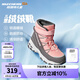 Skechers斯凱奇兒童絨絨靴雪地靴保暖男童棉鞋防寒加絨高幫女童靴660092L 女童/粉紅色/灰色/PKGY 32