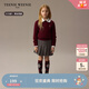 Teenie Weenie Kids小熊童裝24秋男女童經(jīng)典百搭休閑圓領羊毛毛衣 酒紅色 110 cm