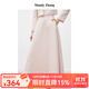 Mandy Zhang法式粉色花紗小香風(fēng)a字半身裙女春季高腰氣質(zhì)長(cháng)款裙子 櫻花粉-半身裙 S