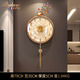 BYLURE品牌輕奢貝殼掛鐘客廳裝飾表掛墻家用創(chuàng  )意現代時(shí)鐘玄關(guān)靜音石英鐘 錦屏呈祥