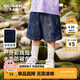 齊齊熊男童短褲薄款牛仔褲純棉夏季兒童夏款男寶褲子