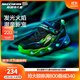 Skechers斯凱奇童鞋男童閃燈鞋秋季休閑運動(dòng)鞋兒童鞋開(kāi)關(guān)發(fā)光潮鞋400103L 黑色/藍色/檸檬色/BBLM 34