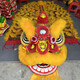 醒獅獅頭佛山竹編全套成人佛裝獅南獅羊毛學(xué)生表演獅子頭舞獅大人 3號金黃色獅頭+獅被+2條褲子