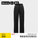 蕉內（Bananain）熱皮5系女士直筒長(cháng)褲子機能工裝運動(dòng)休閑褲秋冬季顯腿長(cháng)防水女裝 黑色 L