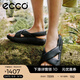 愛(ài)步（ECCO）涼鞋女 夏季軟底泡芙鞋交叉帶厚底拖鞋外穿 科摩206653 黑色20665301001 38