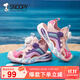 SNOOPY史努比童鞋兒童涼鞋男女童夏季輕便休閑包頭沙灘涼鞋4805粉紫35