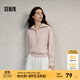 Semir衛衣女純色半開(kāi)襟衣服溫柔百搭秋休閑風(fēng)寬松落肩套頭衫ins潮 夢(mèng)幻粉60394 S