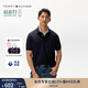 TOMMY HILFIGER【透氣舒適】夏季男裝珠地網(wǎng)眼商務(wù)休閑純色翻領(lǐng)短袖T恤POLOJA572 【經(jīng)典百搭】藏青色FAP L （推薦：150-165斤）