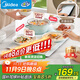 美的（Midea）折疊暖菜板 飯菜保溫板熱菜板 加熱桌墊 纖薄機身家用多功能 暖奶暖茶溫酒 雙區獨立控溫HBU6038FZ