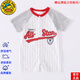 G.DUCKKIDS品牌正品嬰兒短袖連體衣新生兒衣服純棉夏裝哈衣薄款男女寶寶睡衣 官方旗艦向日葵色短灰袖全明星 59建議9斤以?xún)?6厘米以下 均碼