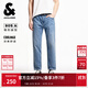 杰克·瓊斯（JACK&JONES）男裝秋季舒適涼感時(shí)尚褲子水洗個(gè)性做舊磨破牛仔褲長(cháng)褲225332003 E39中藍牛仔 常規 34 180 W34/L32