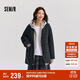 森馬（Semir）外套女中長(cháng)款西裝領(lǐng)通勤寬松2024冬含羊毛雙面呢夾克109724108021