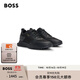 BOSS博斯男士品牌標(biāo)識(shí)裝飾混合材質(zhì)運(yùn)動(dòng)鞋JONAH 007-黑色 42