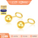 金至尊（3DG Jewellery）黃金耳釘小豆豆養耳棒彎鉤光面圓珠999足金耳飾生日禮物計價(jià) 金重2.26克(配珠寶禮盒)