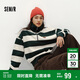 森馬（Semir）衛(wèi)衣女冬半拉鏈立領(lǐng)小狗oversize條紋抓絨套頭衫疊穿101724116003