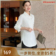 美洋（MEIYANG）白開(kāi)水polo衫防污吸濕速干抗皺百搭實(shí)用疊穿襯衫時(shí)尚寬松襯衣女 白色 M