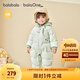 巴拉巴拉童裝嬰兒羽絨服連體衣寶寶2025新款冬裝加厚保暖哈衣爬服萌趣造型 綠色恐龍-白鴨絨 80 cm-充絨量82g