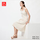 優(yōu)衣庫女裝高彈力拼接bra連衣裙/無(wú)袖裙子481012 01 乳白色 S /155/85