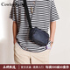 Cowley Keller斜挎包男帆布單肩包休閑男包時(shí)尚男士通勤郵差包防潑水考杜拉背包 不因藍-防潑水面料 22*6.5*15cm
