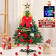 TaTanice 圣誕樹(shù)40cm 圣誕樹(shù)套餐裝飾擺件帶燈串圣誕節酒店商店裝飾品