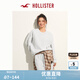 HOLLISTER辣妹經(jīng)典小海鷗寬松抓絨落肩套頭長(cháng)袖衛衣女裝KI352-4218 灰色 L (165/100A)