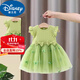 迪士尼（DISNEY）女童夏季連衣裙2025新款洋氣兒童公主裙嬰兒童裝一歲寶寶夏裝裙子 淺綠色 73 (升級款)cm