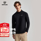 諾詩(shī)蘭（NORTHLAND）25新款戶(hù)外運動(dòng)吸濕透氣立領(lǐng)抓絨男女情侶款長(cháng)袖T恤打底衫