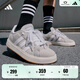 adidas「面包鞋」GRAND COURT BASE 00s休閑低幫板鞋男女阿迪達斯   淺灰/白色/樹脂黃   40