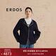 ERDOS 寬松廓形外套簡約優(yōu)雅時尚羊絨雙面毛呢女毛呢短外套 水墨藍(lán) 165/84A/M