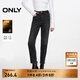 ONLY秋季加絨高腰顯瘦直筒褲九分褲牛仔褲女|124449007 J09 深牛仔灰色 M (165) 68A