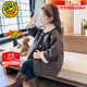 G.DUCKKIDS小黃鴨童裝女童外套冬季2024新款加厚兒童皮衣小女孩時(shí)尚衣服保暖 咖色 90 （建議寶寶10-12公斤 24-36