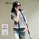 MO&Co.毛衣背心綿羊毛山羊絨輕暖短款漏針破洞V領(lǐng)針織衫摩安珂 中花灰色 M 165