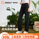 MOLY VIVI立裁沖鋒軟殼褲女秋冬防風(fēng)防雨水戶(hù)外徒步運動(dòng)褲登山褲魔力薇薇 經(jīng)典黑（薄絨款 防風(fēng)防雨水） XL