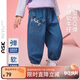 ASK JUNIOR【立體貓耳朵】?jì)和澴?5秋季女童水洗牛仔褲小童束腳褲長(cháng)褲