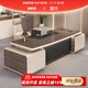 彌科優(yōu)（Mikeyou）辦公桌輕奢高級感烤漆老板桌簡(jiǎn)約現代時(shí)尚大班臺辦公家具桌椅組合 烤漆包邊 2.0米老板桌（桌面烤漆包邊）