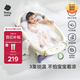 babycare嬰兒洗澡盆坐浴盆洗澡神器可折疊浴盆游泳洗澡桶浴盆+浴墊 冰川藍