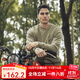 AKSERIES AK男裝秋季新款輕復古系列印花休閑圓領(lǐng)套頭衛衣男2205230易穿搭 卡其色 XL