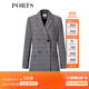 PORTS寶姿秋冬新品女裝長(cháng)袖小西裝ALM9J038LFQ049 黑色格子 常規 M (6)