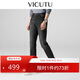 威可多（VICUTU）舒暖牛仔二代男士微彈加絨商務(wù)通勤牛仔褲 深灰175/84B