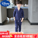 迪士尼（Disney）童裝男童套裝秋裝棉麻2025新款中大童兒童長(cháng)袖男孩春秋季韓版洋氣 熱售棉麻長(cháng)袖套裝藏青色 110 cm